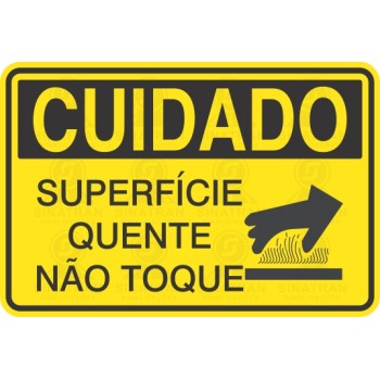 Superfície quente, não toque